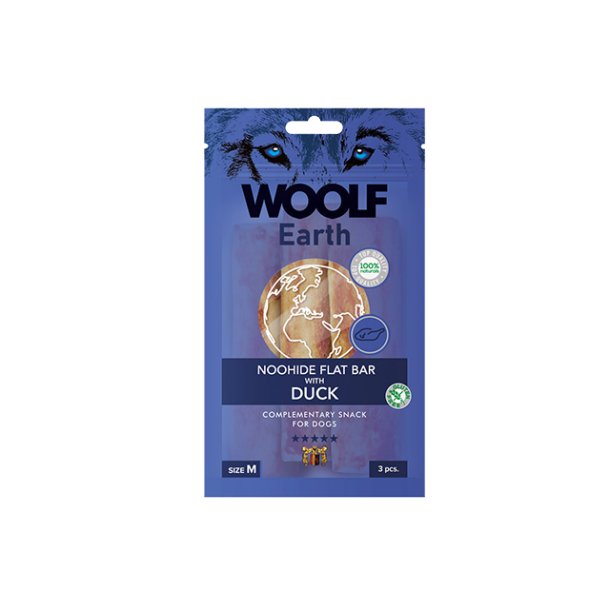 Woolf Earth Noohide flat bar duck M, 3stk.