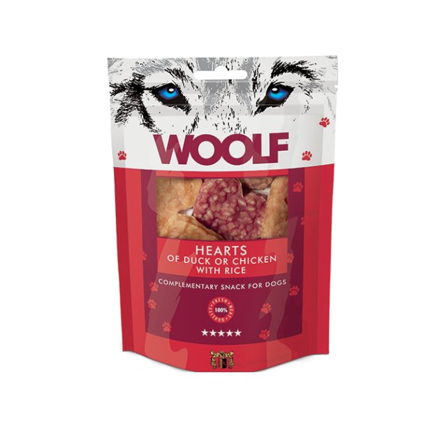 Hundesnack  And eller kylling med ris, 100 g