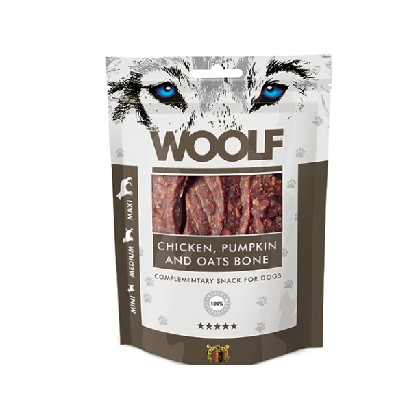 Hundesnack med kylling, grskar &amp; havre  100 g